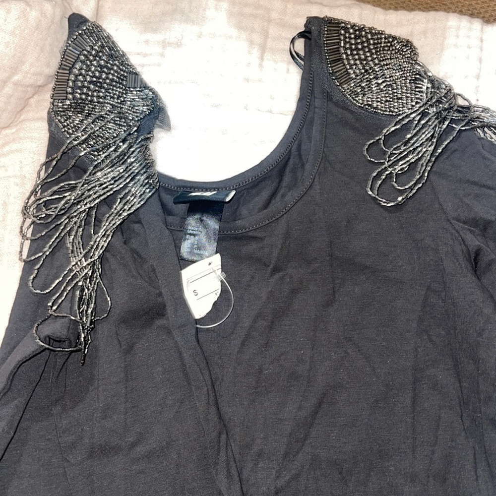 Beautiful shoulder sequence long sleeve dress